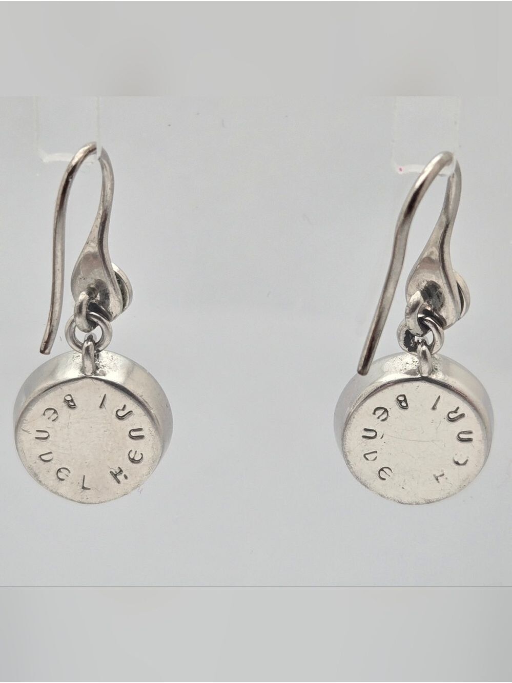 Henri Bendel Crystal Drop Earrings Swarovski Bridal Style Bezel Silver Tone 1” - Picture 8 of 12